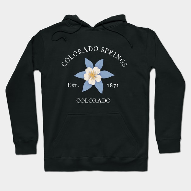 Colorado Springs CO Vintage Columbine Hoodie by TGKelly